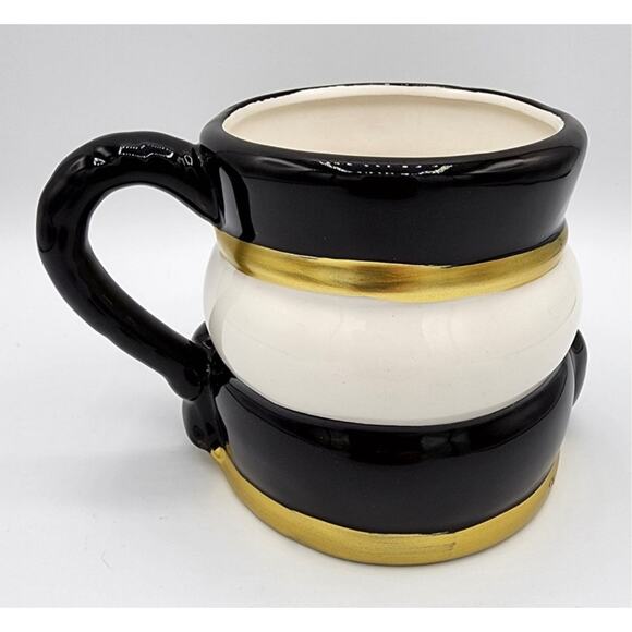 Robert Stanley Home Collection Balck & Gold Ceramic Nutcracker Coffee Tea Mug - Picture 4 of 8